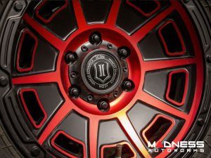 Ford Bronco Custom Wheels (1) - Victory - Satin Black w/ Red Tint - 17 X 8.5 / 6 x 5.5 / 0 / 4.75" - Icon 